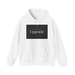 I Am The Upgrade™ Luxury Hoodie – Black & White | Confidence Collection